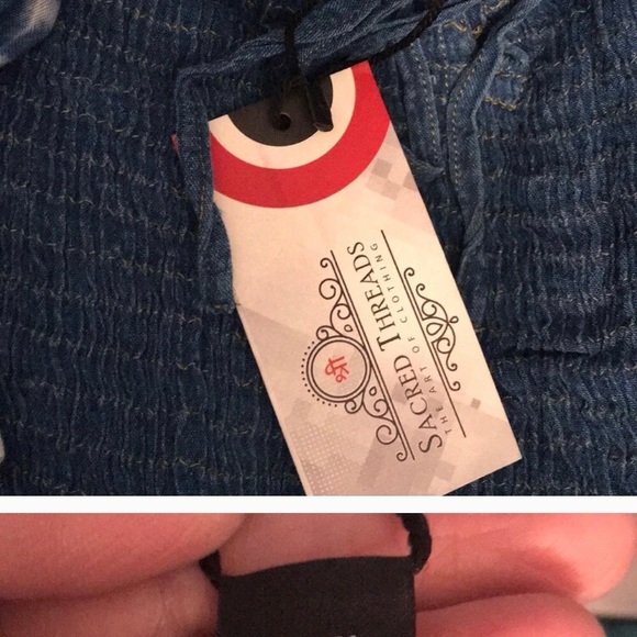 NWT.  DRESS by Sacred Threads L/XL. BL/OR - Picture 2 of 4